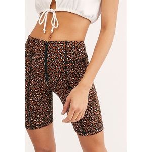 Free People Pants - Free People Lucky Strike Leopard Biker Shorts Free People Pants - Free People Lucky Strike Leopard Biker Shorts